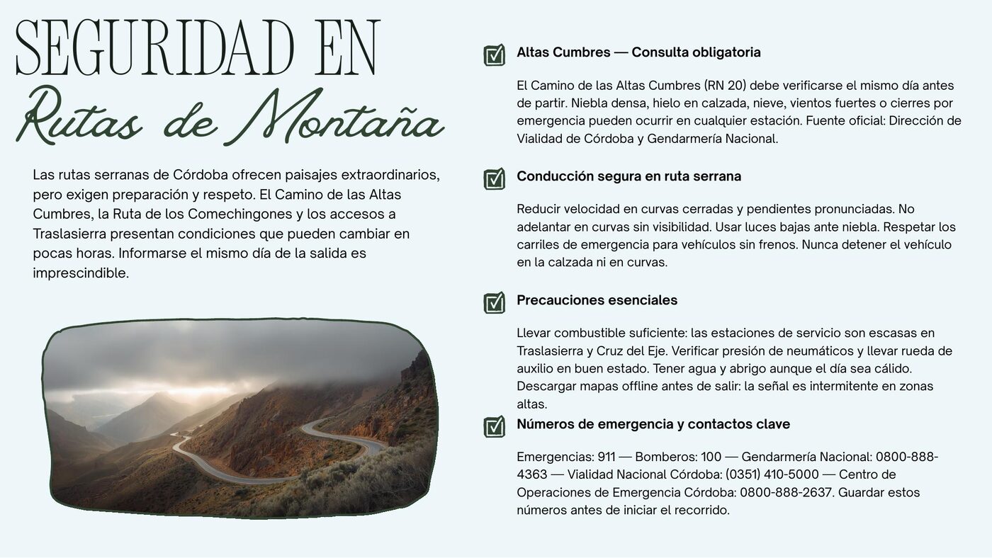 Vista previa del itinerario: Seguridad en rutas de montaña
