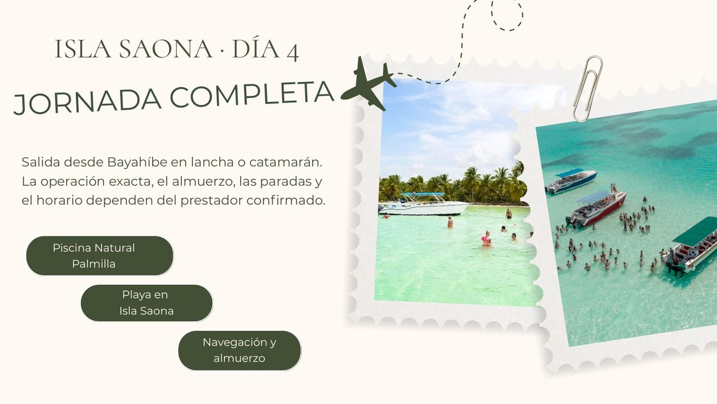 Vista previa del itinerario: Un día real: Isla Saona