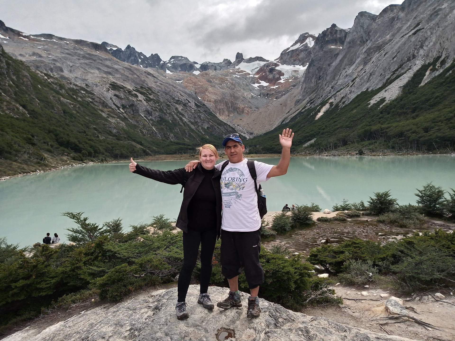 Laguna Esmeralda con el glaciar de fondo